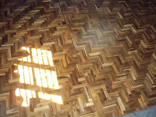 Teak Parquet Mosaic Flooring