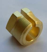 Brass Slotted Hex Reducer - Brass, M6-m24, Din/iso Certified | Corrosion Resistant, High Conductivity, Micro Machined