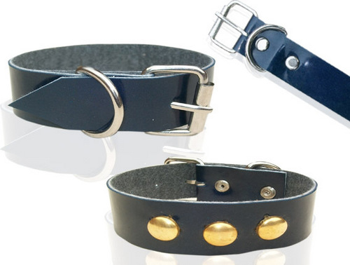 DESIGNER CAT AND PUPPY LEATHEROID COLLAR