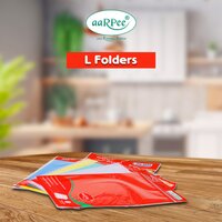 L Folder - Plastic, A4 Size, Micron 180 | Durable, Glossy Finish, Available In Red, Yellow, Blue & Green, Ideal For Document Organization