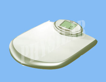 White Fitness Plus Personal Scale With Clock