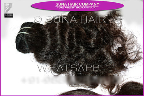 Wholesale price machine weft curly hair extension