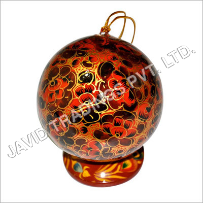 Paper Machie - Paper Mache 8cm Brown, Floral Design | Handcrafted, Durable, Intricate Detail, Glossy Finish