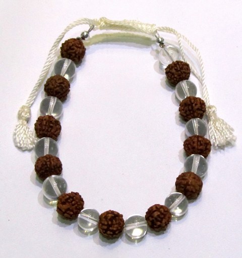 Quartz Crystal Rudraksha Bracelets