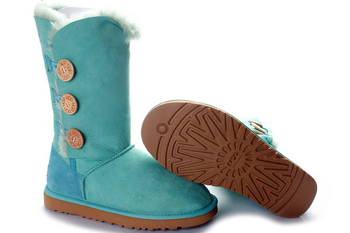 Ugg Bailey Button Triplet Tall Sheepskin Boots Pool Green
