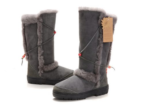Ugg Nightfall Wooden Bead Sheepskin Boots 5359 Grey