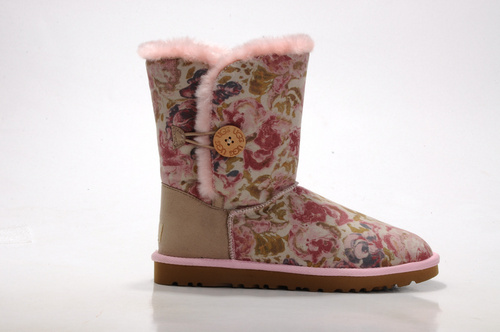 Ugg Bailey Button Boots 5803 Rose Print Flower