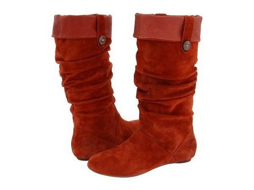 Ugg Highkoo Tall Leather Boots 5765 Amber Brown