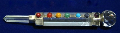 7 Chakra Quartz Crystal 3 pcs. Healing Wand