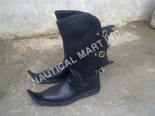 Leather Black Shoes By Nautical Mart Inc.