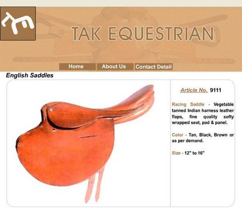 Racing English Saddle