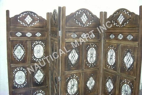 WHITE AND COFFIE COLORED WOODEN SCREEN