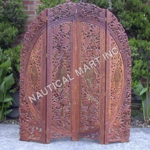 HALF ROUNDED SHAPE WOODEN SCREEN 