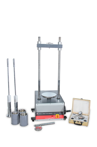 Marshal Stability Testing Machine-(4 Dia)-(With Proving Ring And Dial Gauge) Application: It Is Used To Measure The Resistance To Plastic Flow Of Cylindrical Specimens Of Bituminous Mixture Loaded On The Lateral Surface