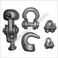 Pole Line Hardware Shackle - Metal, Polished Finish | Industrial Application, Durable Ball Clevis Design For Enhanced Performance
