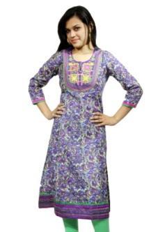 PRINTED COTTON ANARKALI KURTI