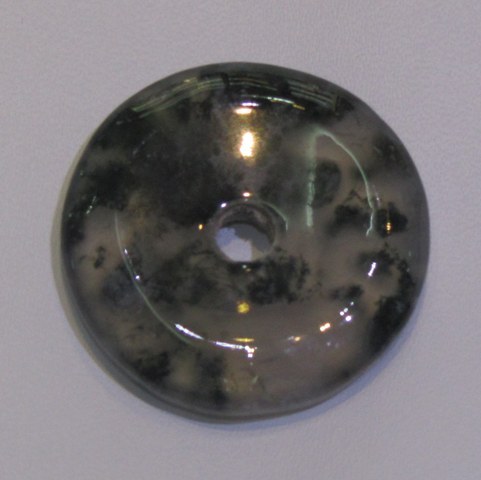 Moss Agate Donut Shape