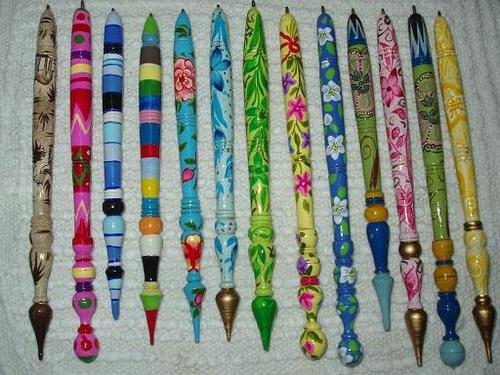 Hand made and hand painted pens