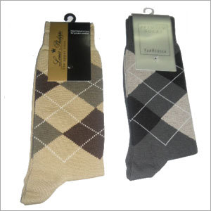 Socks - Cotton and Polyester Blend, Black Argyle Crew Design | Moisture-Wicking, Odor-Absorbing, Customizable for Military and Police Use