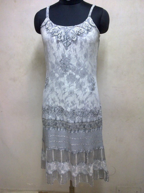 Acid Wash Moss Crepe Dress