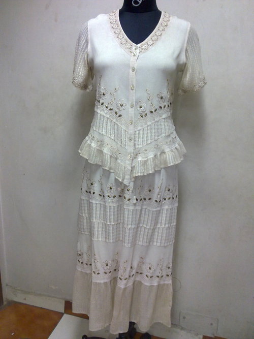 Moss Crepe Skirt Set (Acid Wash)