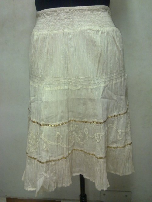 Cotton Applique Skirt