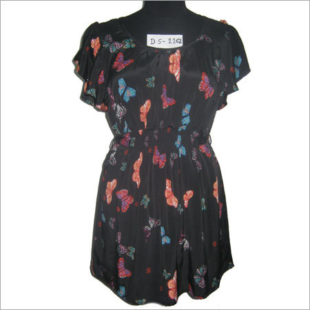 Butterfly Printed Top - Cotton, 34 Inches, Black | Attractive Design, Flawless Finish, Comfortable Fit