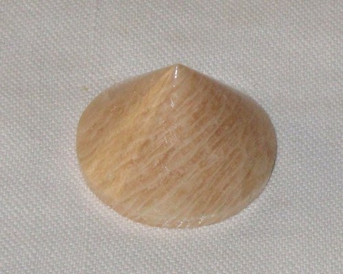 Moon Stone - Wooden, 25-35mm Diameter, Light Brown | Conical Pyramid Shape, Smooth Finish, Small Size, Decorative Use