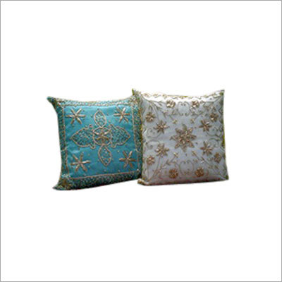 Silk Chain-Stitch Cushion Cover