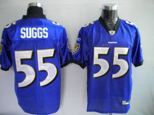 Baltimore Ravens #55 Terrell Suggs Purple NFL Authentic Jerseys