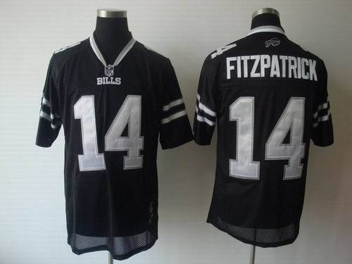 Buffalo Bills #14 Ryan Fitzpatrick Black Shadow NFL Authentic
