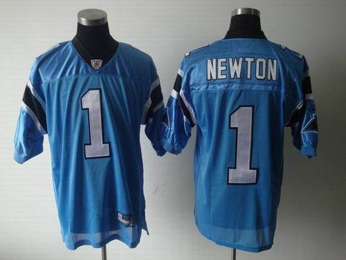 Carolina Panthers #1 Cam Newton Blue NFL Authentic Jerseys