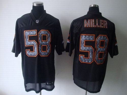 Denver Broncos #58 Von Miller Sideline Black United NFL Jerseys