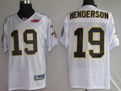 New Orleans Saints #19 Devery Henderson White 2010 Super Bowl NFL Authentic Jerseys