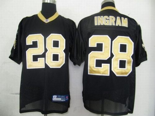 New Orleans Saints #28 Mark Ingram Black NFL Authentic Jerseys