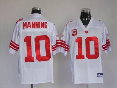 New York Giants #10 Eli Manning White NFL Authentic Jerseys