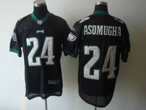 Philadelphia Eagles #24 Nnamdi Asomugha Black NFL Authentic Jerseys