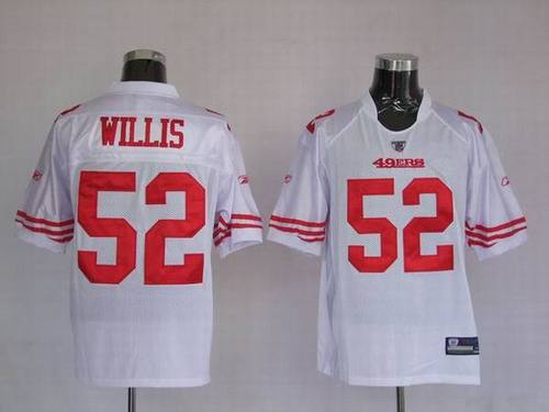 San Francisco 49ers #52 Patrick Willis White NFL Authentic Jerseys
