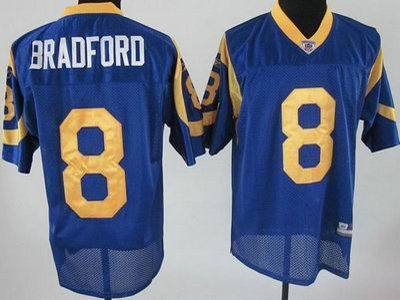 St. Louis Rams #8 Sam Bradford Light Blue NFL Authentic Jerseys