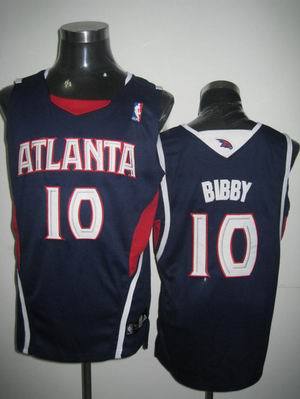 Atlanta Hawks #10 Mike Bibby Blue NBA Jerseys