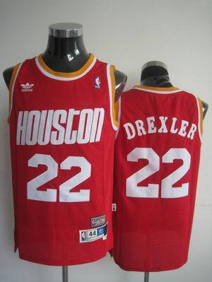 Houston Rockets #22 Clyde Drexler Red NBA Jerseys