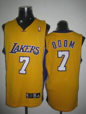 Lamar Odom #7 Los Angeles Lakers Yellow NBA Jerseys