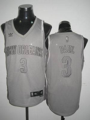 New Orleans Hornets #3 Chris Paul Grey NBA Jerseys