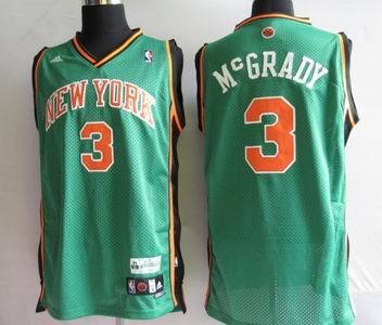 New York Knicks #3 Tracy McGrady Green Swingman NBA Jerseys