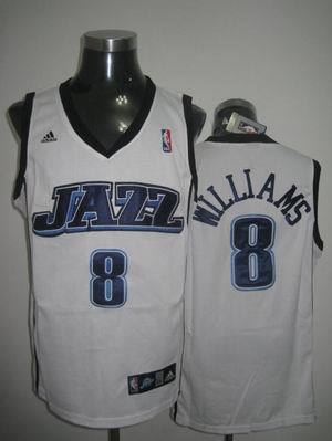 Utah Jazz #8 Deron Williams White NBA Jerseys