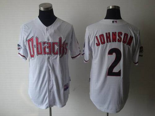 Arizona Diamondbacks #2 Kelly Johnson White MLB Jerseys