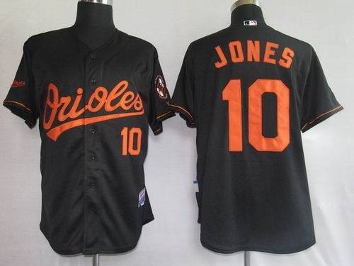 Baltimore Orioles #10 Adam Jones Black MLB Jerseys