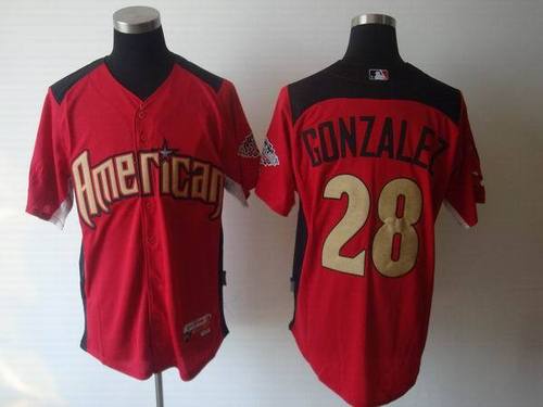 Boston Red Sox #28 Adrian Gonzalez Red 2011 All Star MLB Jerseys