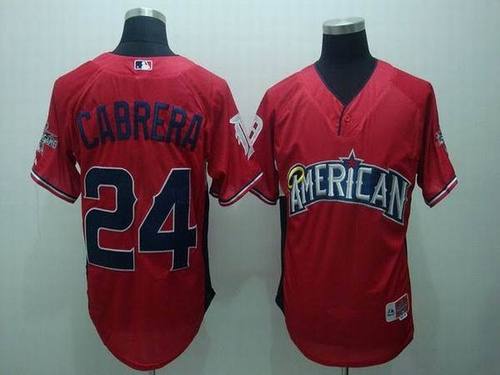 Detroit Tigers #24 Miguel Cabrera Red 2010 All Star MLB Jerseys