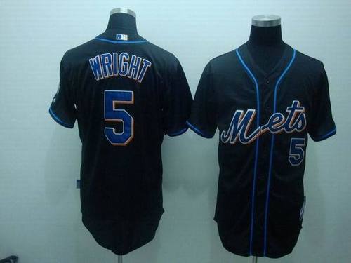 New York Mets #5 David Wright Black MLB Jerseys